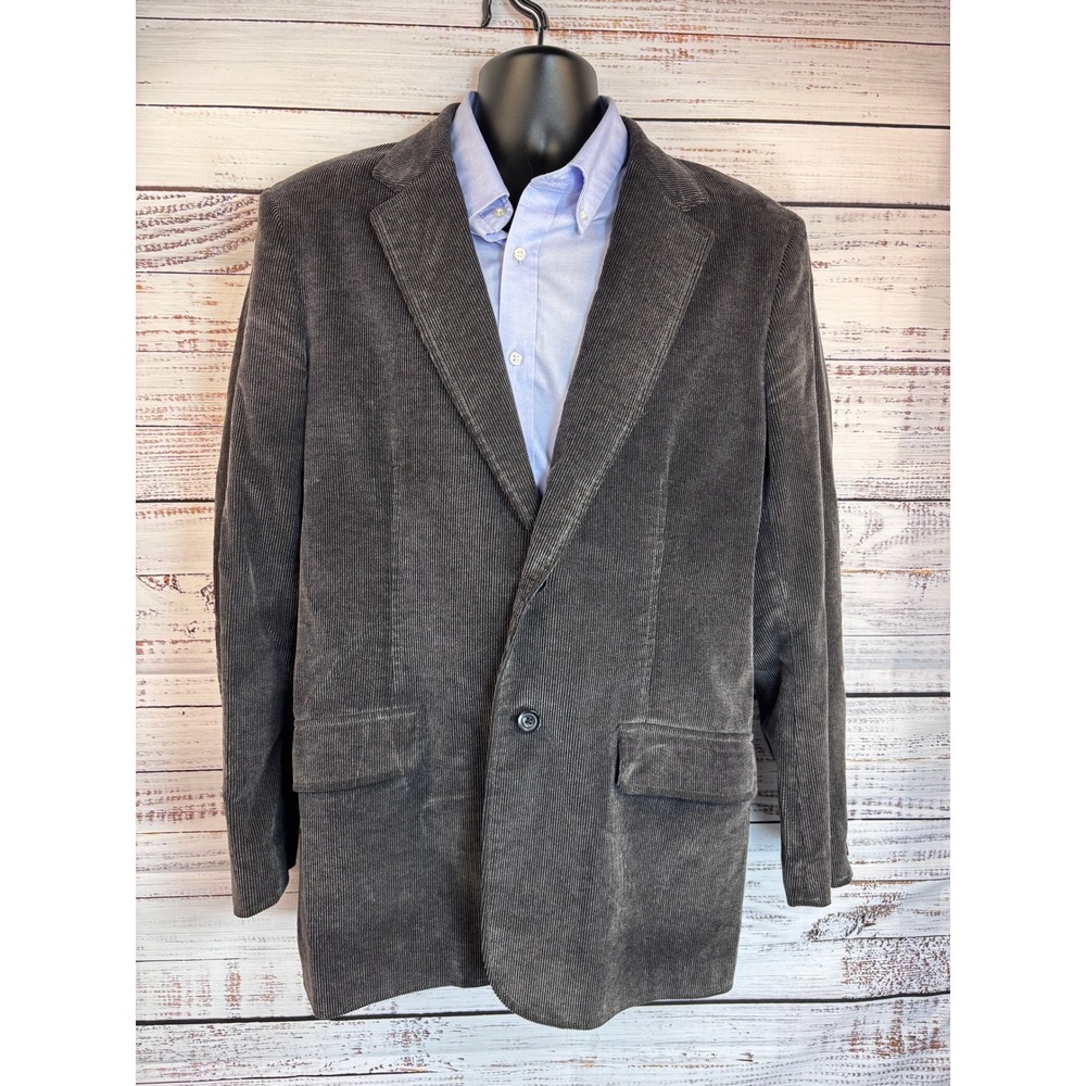 Claiborne Mens Brown Corduroy Blazer‎ Jacket 42L Business Casual